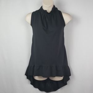 High-Low Sleeveless Black Top Sz18/20!